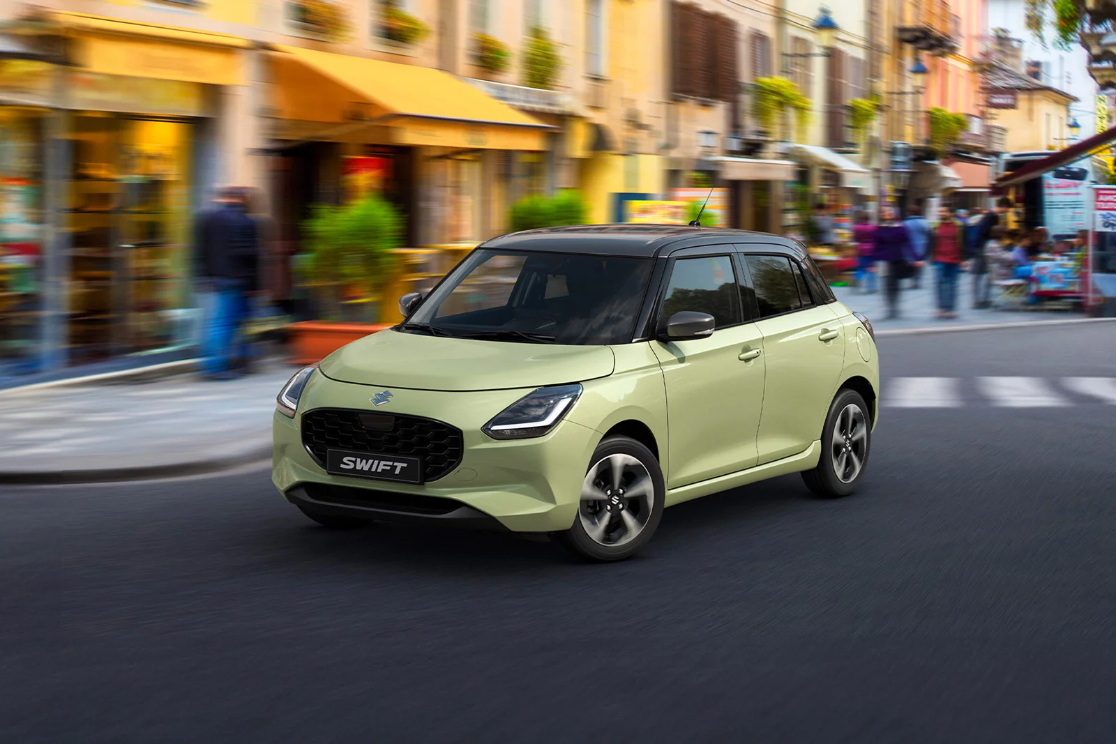 Suzuki Swift Driving Through The City