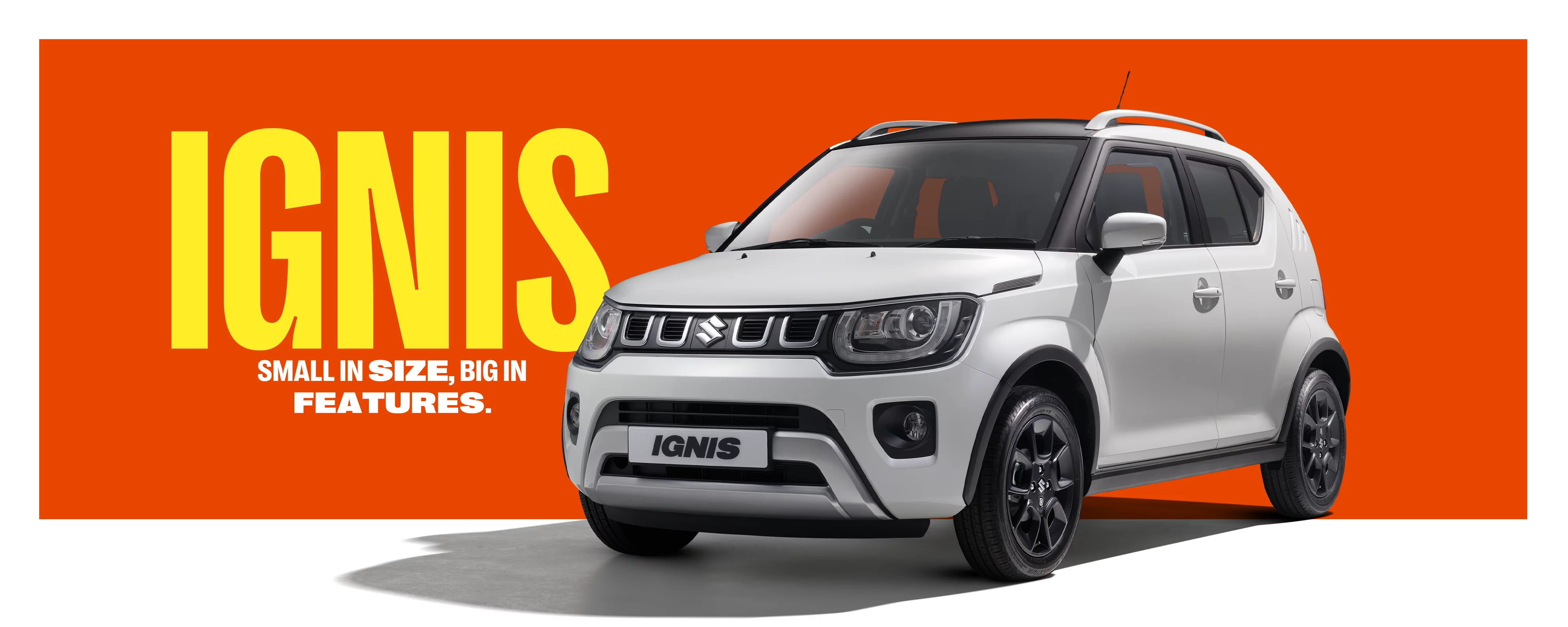 White Suzuki Ignis Model Banner