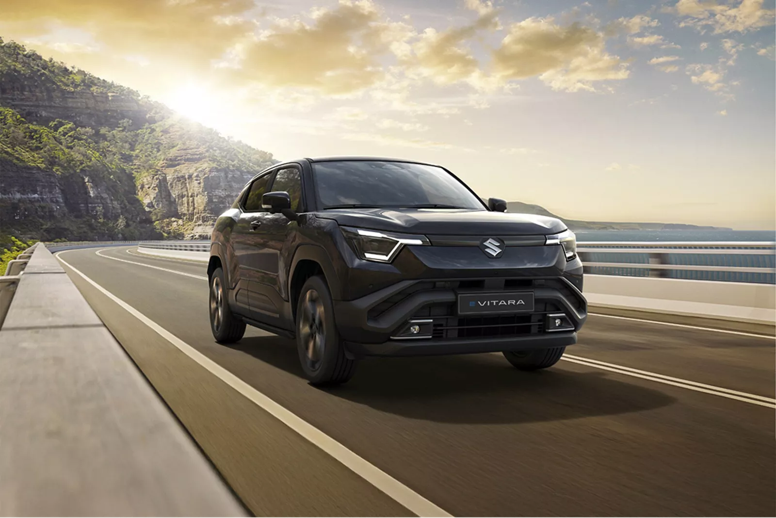 Suzuki e Vitara on the road