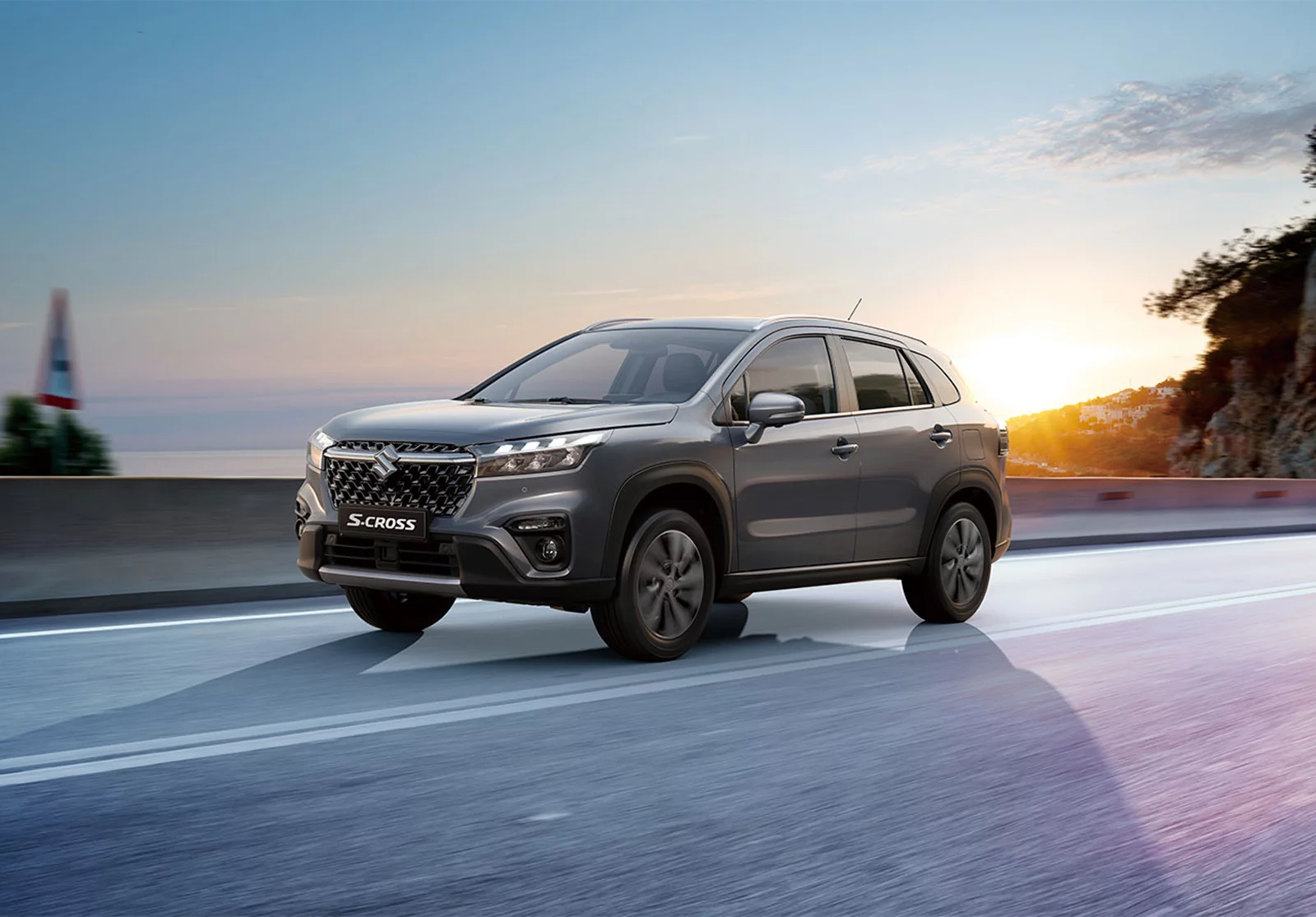 S-Cross sunset road