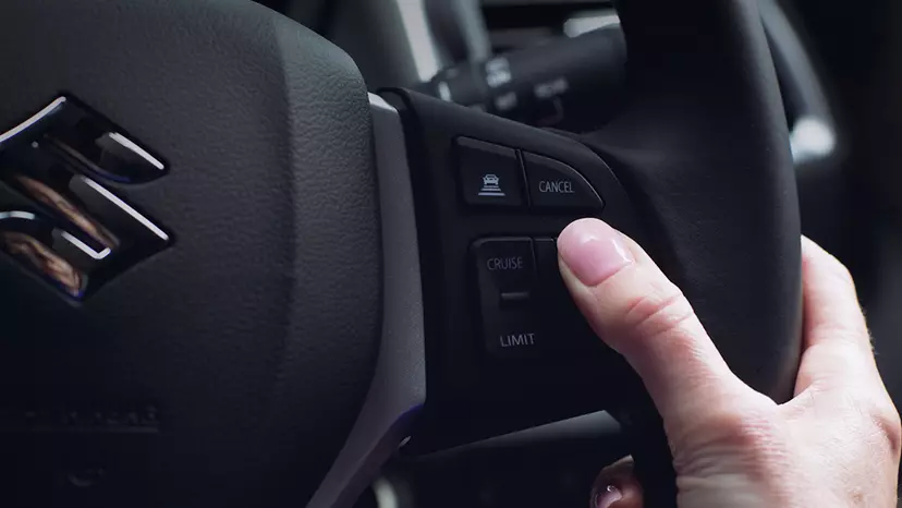 How to enable and use cruise control in a Suzuki car.