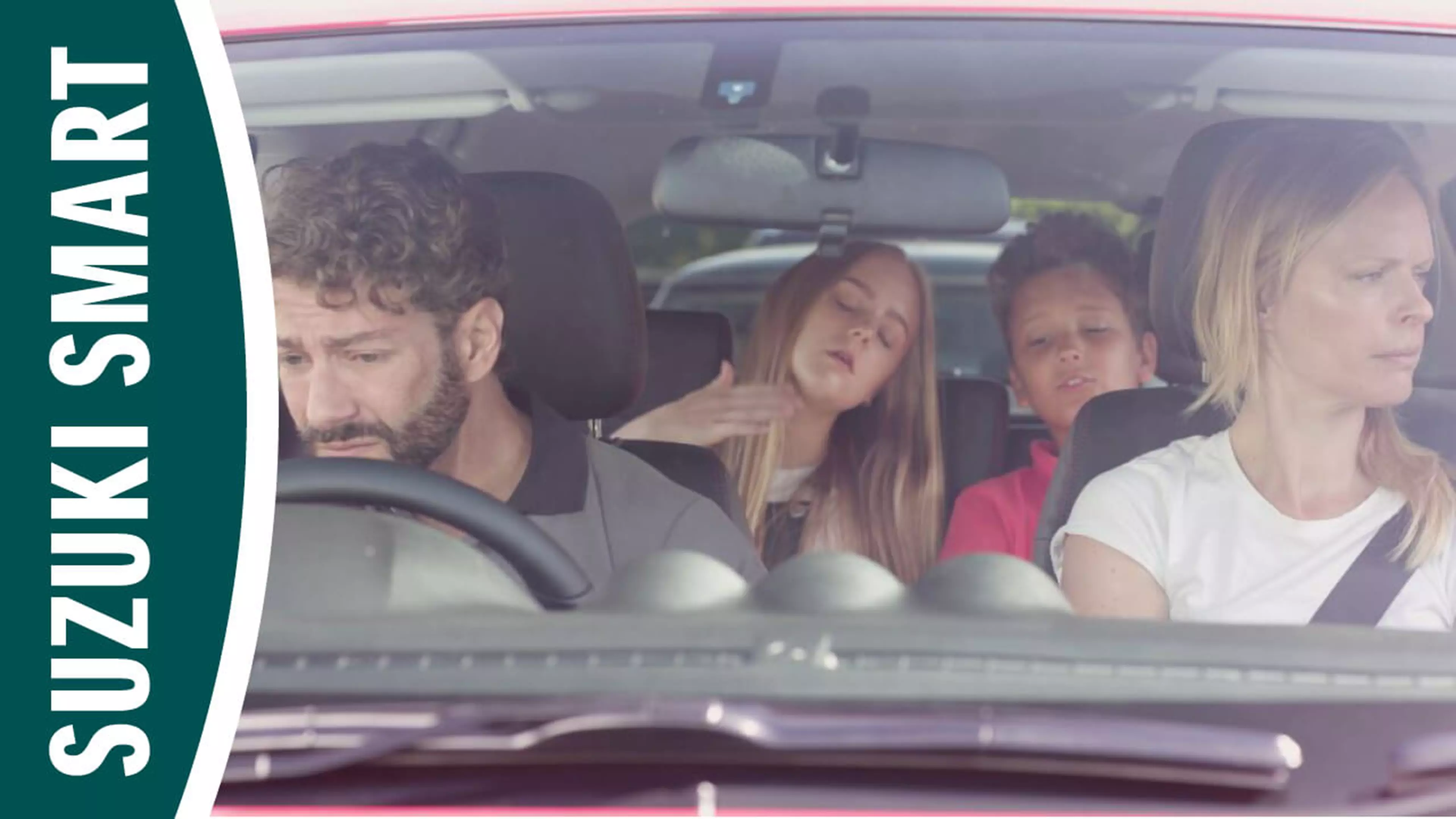 Family in car