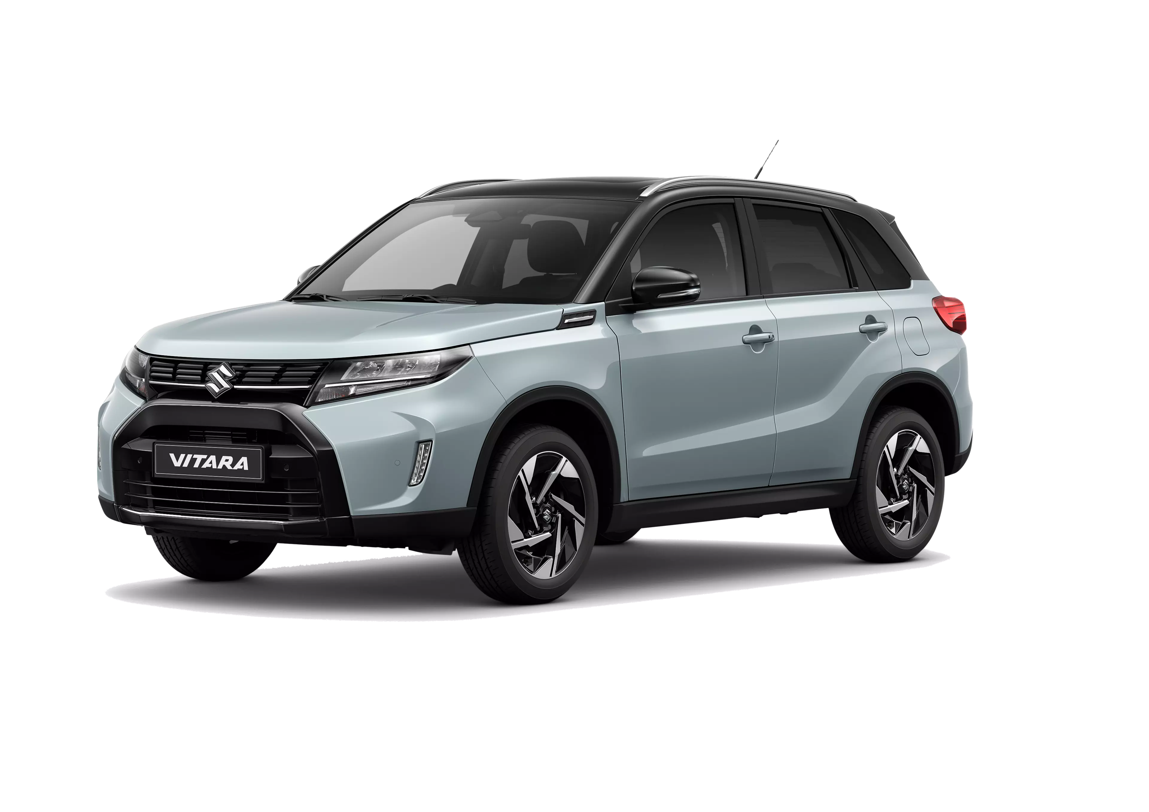 Ice Greyish Blue Suzuki Vitara Ultra to Motion front side view