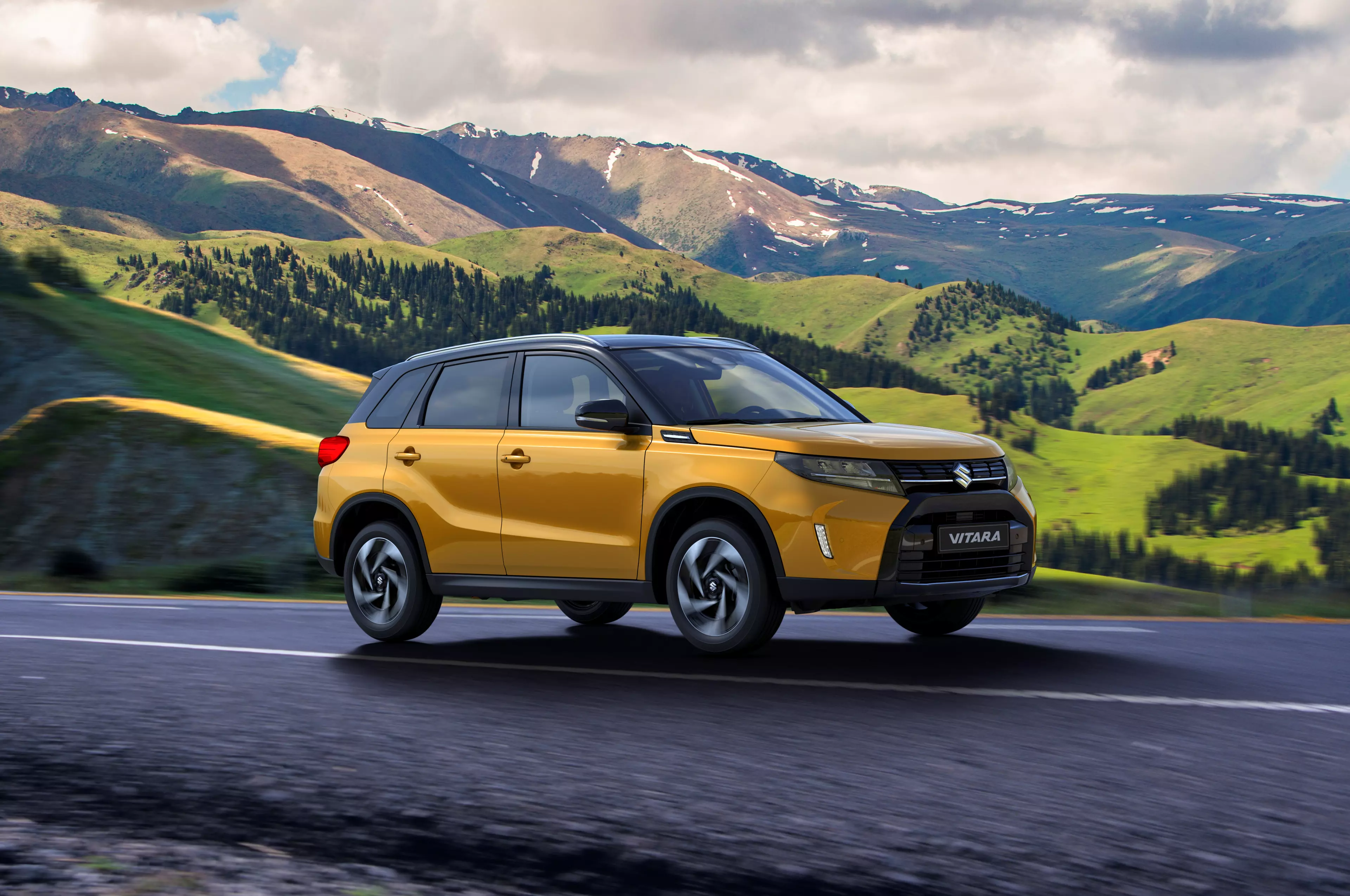 Solar Yellow Suzuki Vitara countryside