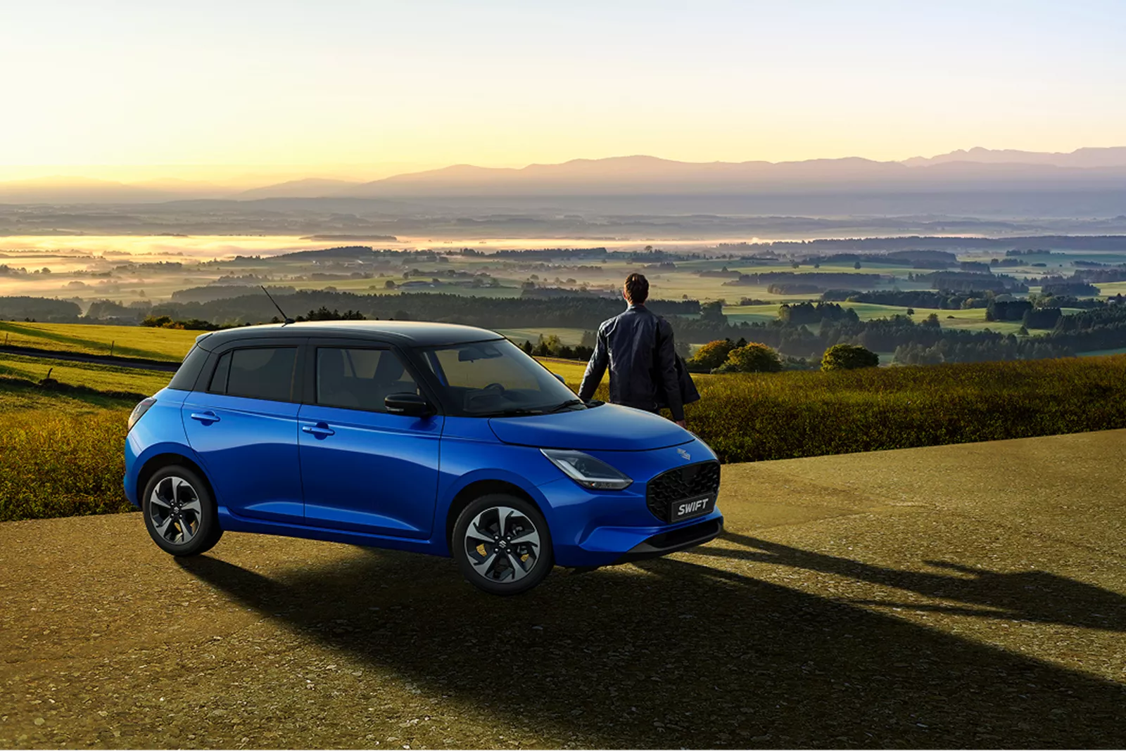 Suzuki Swift up a hill