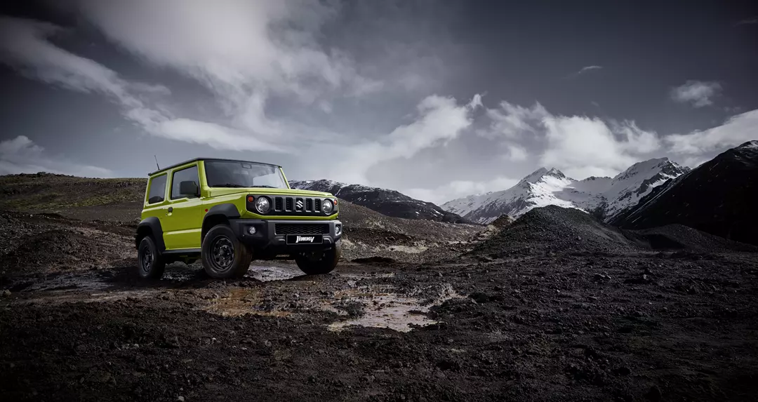 Jimny Climbing Rural Mountain Terrain