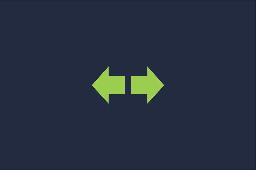 Turn signal indicators showing the active left or right direction signal.